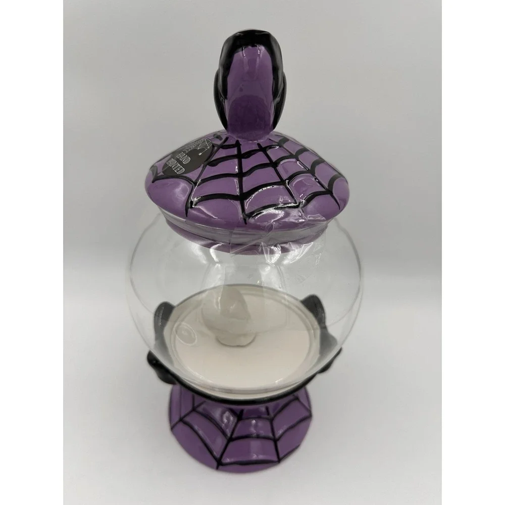 Cobwebs & Cauldrons Candy Jar Bats and Spiderwebs Light Up Halloween Display